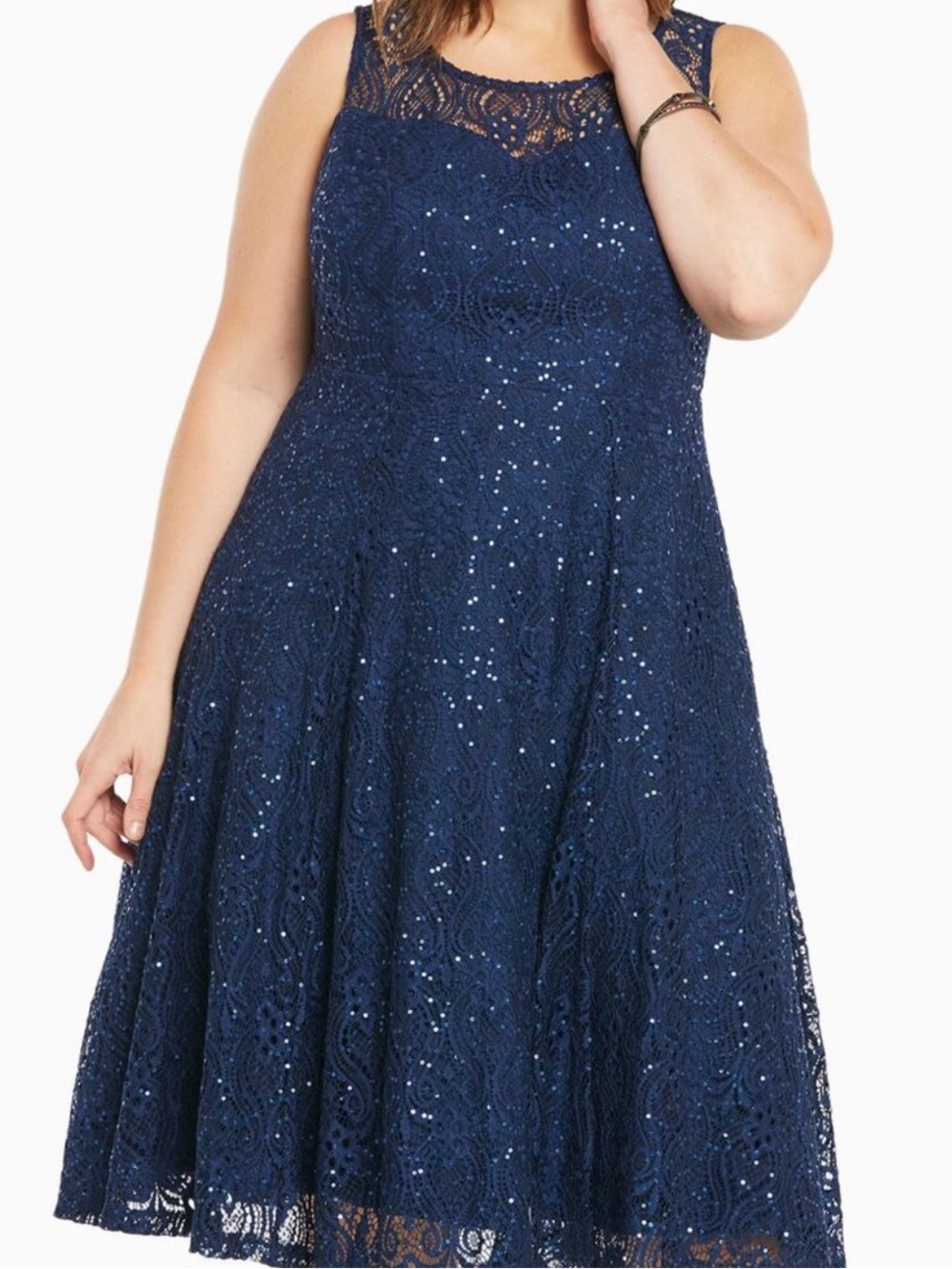Torrid blue sequin skater dress size 18